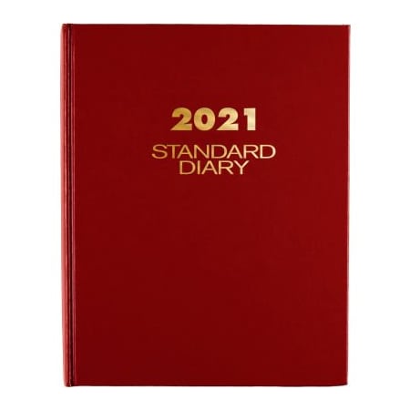 At-A-Glance Daily Business Diary, Jan-Dec, 7-1/2" x 9-7/16" Page Size, Red SD374-13